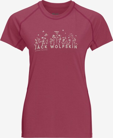 JACK WOLFSKIN - Camiseta en rojo: frente