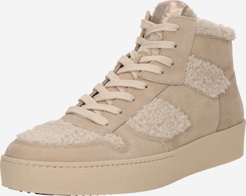 Sneaker alta di Paul Green in beige: frontale
