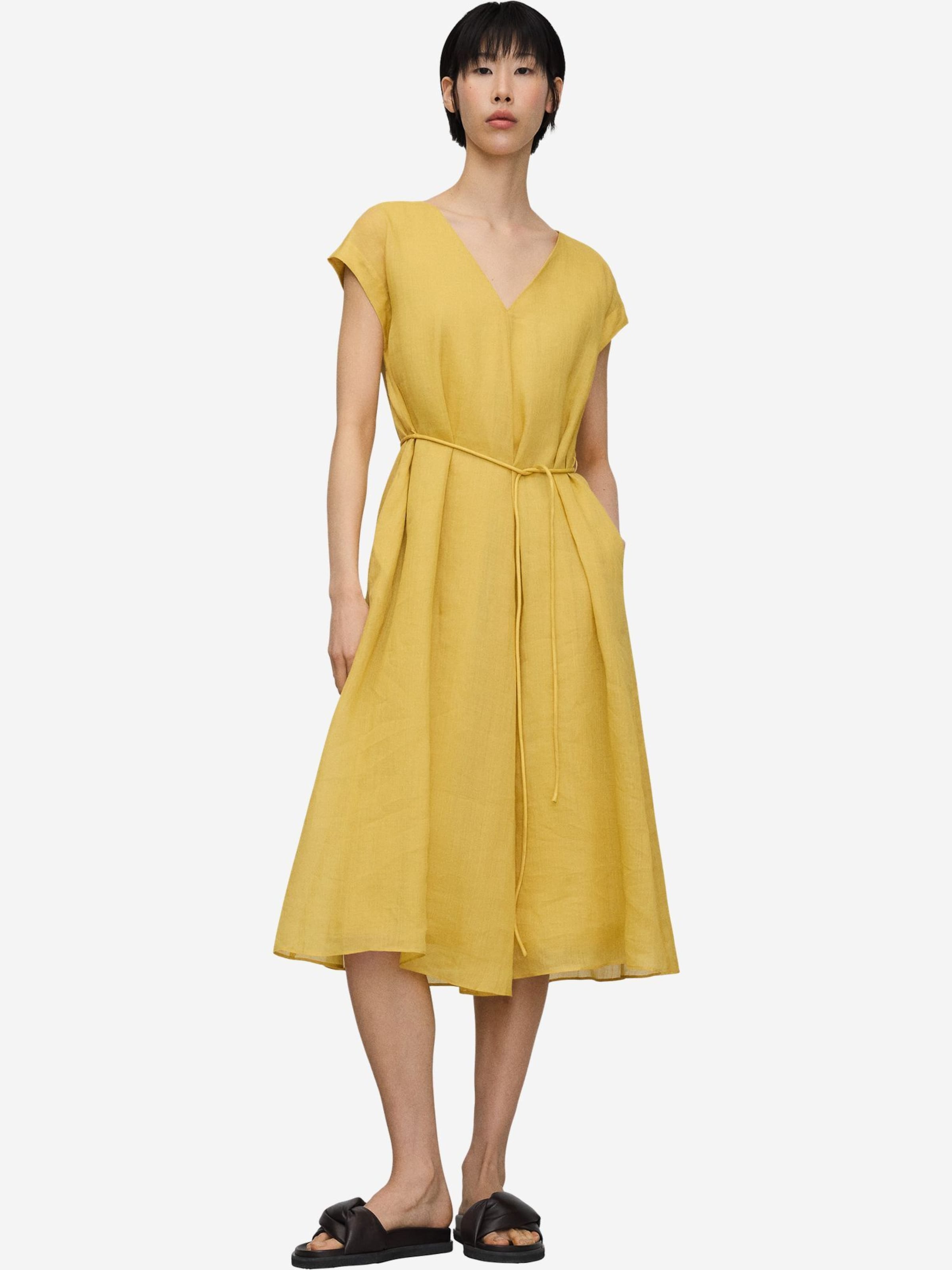 Adolfo Dominguez Платье в Желтый: спереди