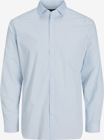 Jack & Jones Plus Button Up Shirt in Blue: front