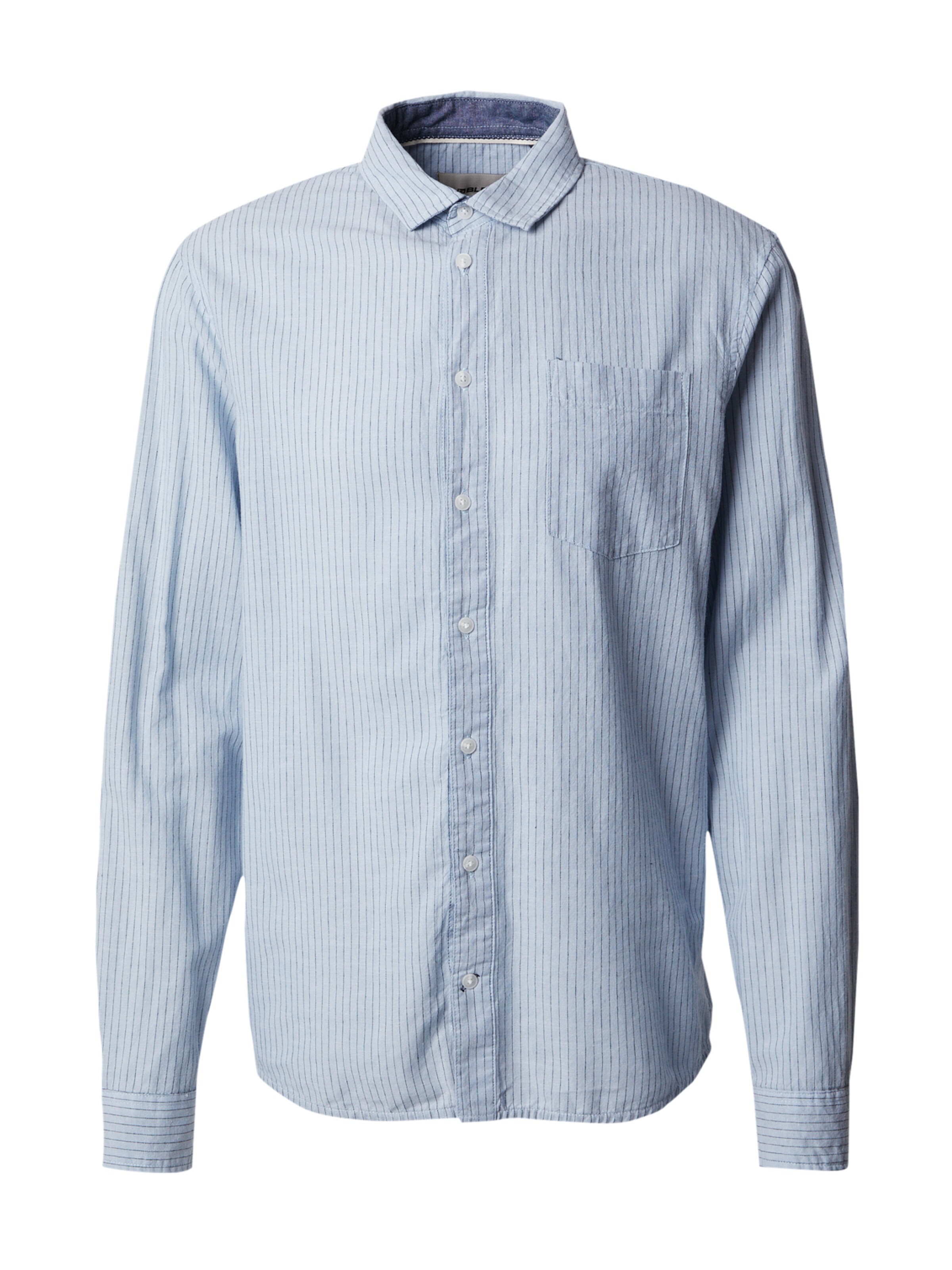 Chemise BLEND en bleu : devant