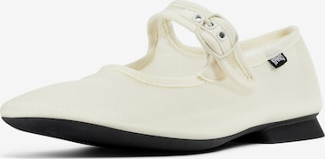 CAMPER Ballet Flats with Strap 'Casi Myra' in White: front