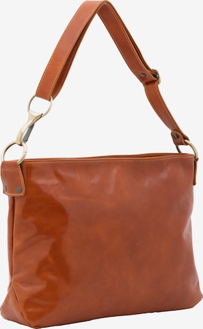 Viola Castellani Schultertasche in Braun: Vorderseite