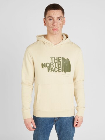 THE NORTH FACESweater majica - bež boja: prednji dio