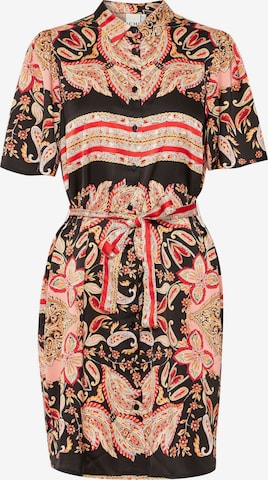 Robe ' BRIGITTE ' ICHI en mélange de couleurs : devant