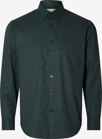 SELECTED HOMME Button Up Shirt in Green: front