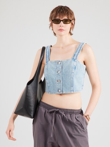 Calvin Klein Jeans Top w kolorze niebieski: przód