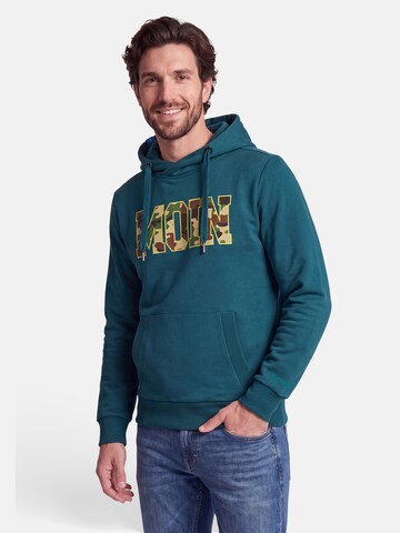 salzhaut Sweatshirt 'Heff - Moin' in Green: front