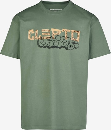 Cleptomanicx Shirt 'Tape' in Grün: predná strana