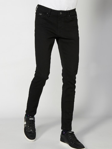 KOROSHI Skinny Jeans in Black: front