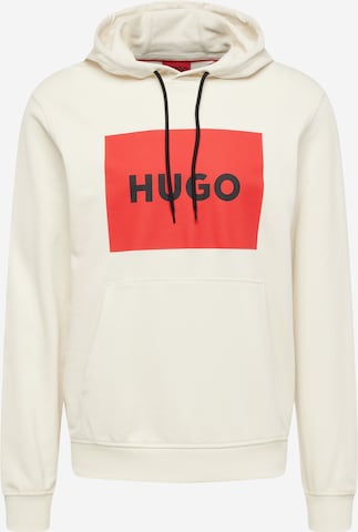 HUGO Red Sweatshirt 'Duratschi' i hvit: forside