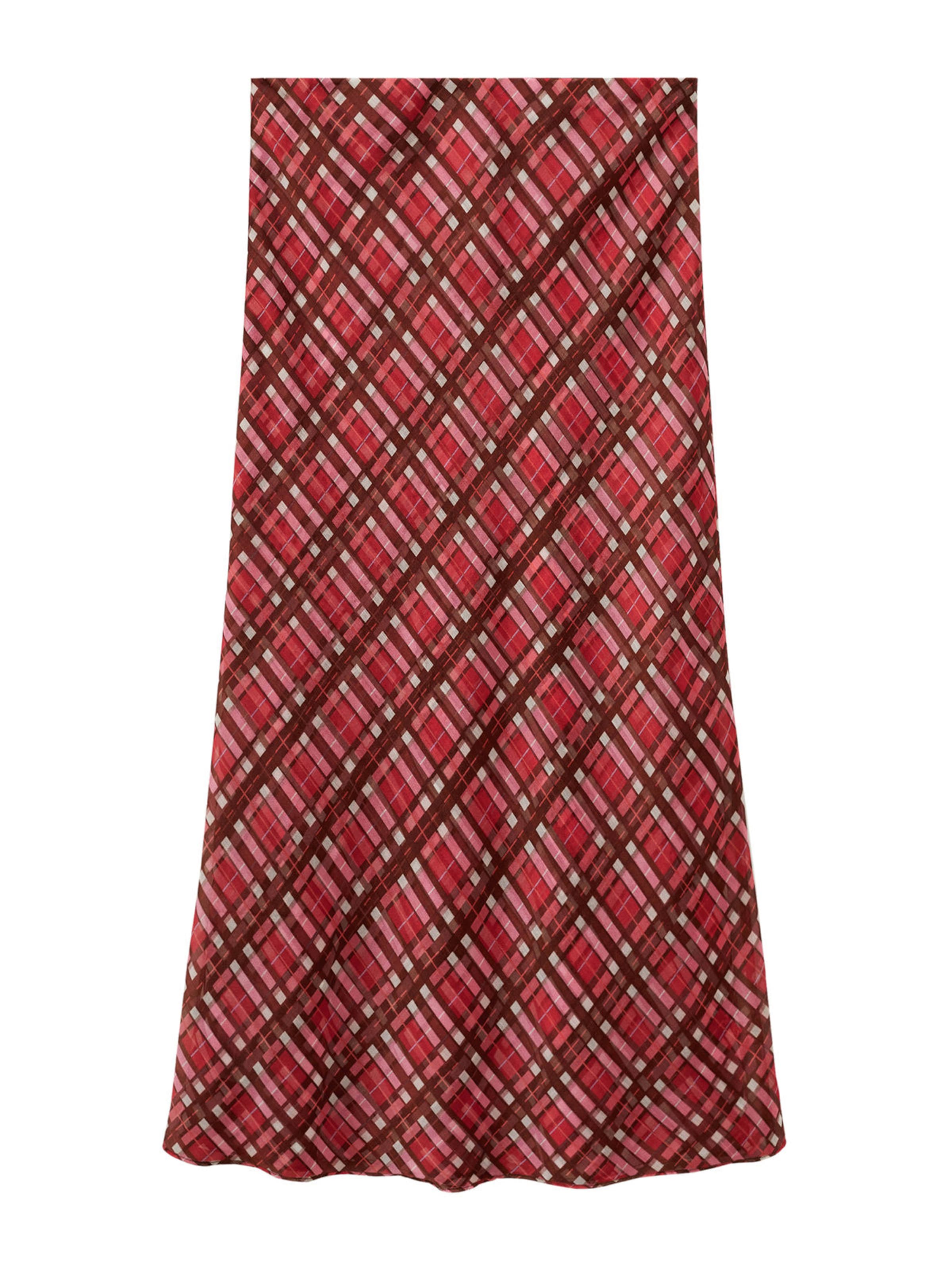 MANGO Kjol 'Grunge' i röd: framsida