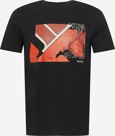 BOSS ATHLEISURE Bluser & t-shirts 'Teeonic' i rød / mørkerød / sort / hvid, Produktvisning