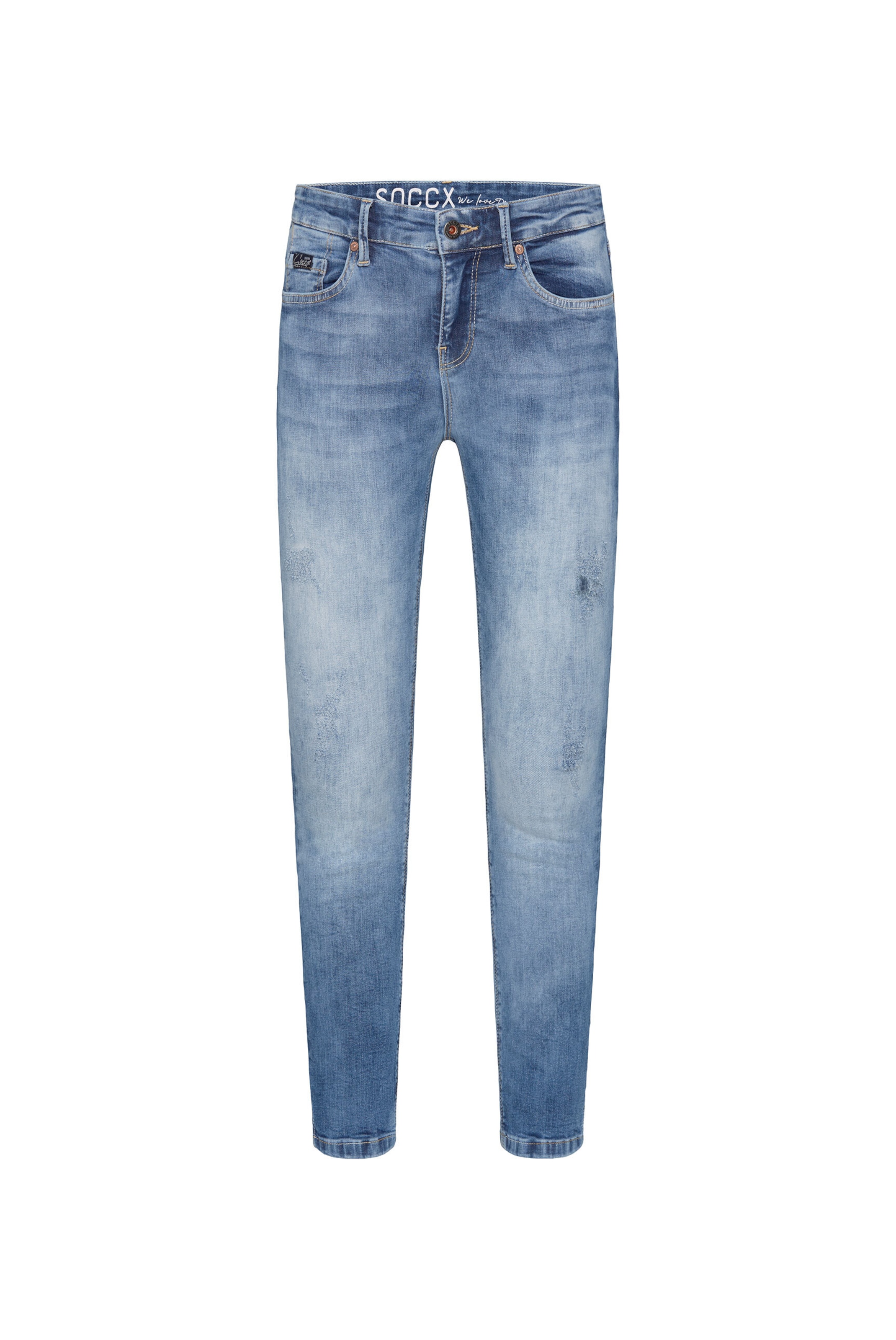 Soccx Slim fit Jeans in Blue: front