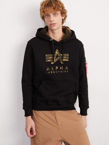 Sweat-shirt ALPHA INDUSTRIES en noir : devant