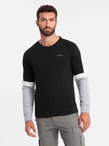 Ombre Sweatshirt 'OM-SSNZ-22FW-003' in Zwart: voorkant