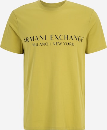 ARMANI EXCHANGE T-shirt i gul: framsida