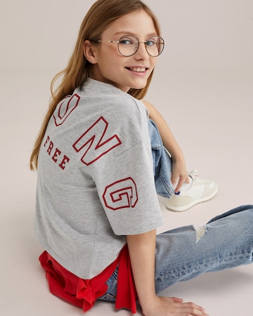 WE Fashion Тениска в сиво