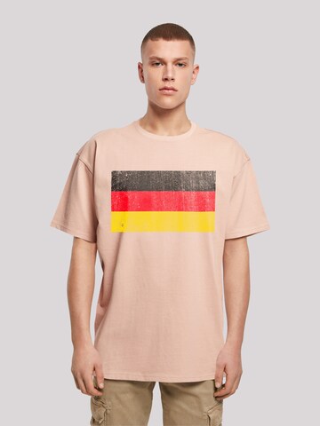 F4NT4STIC Shirt 'Germany Deutschland Flagge distressed' in Beige: front