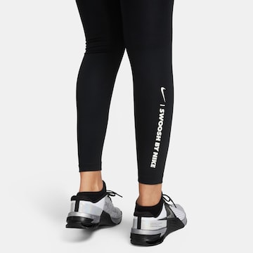 NIKE Skinny Sportbroek 'One' in Zwart