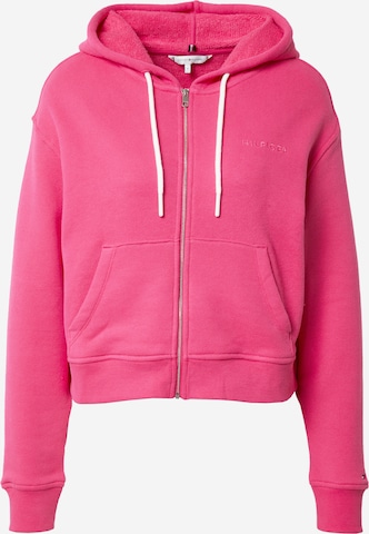 Veste de survêtement TOMMY HILFIGER en rose : devant