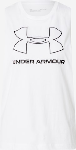 UNDER ARMOUR Športni top 'Sportstyle' | bela barva: sprednja stran