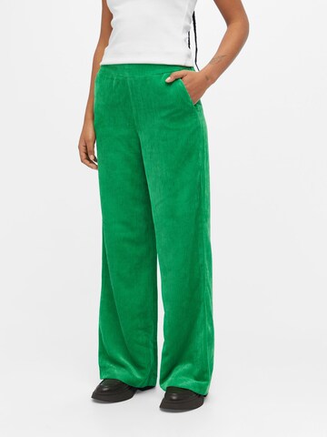 Wide leg Pantaloni 'RITA' de la OBJECT pe verde: față