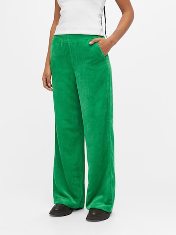 Wide leg Pantaloni 'RITA' de la OBJECT pe verde: față