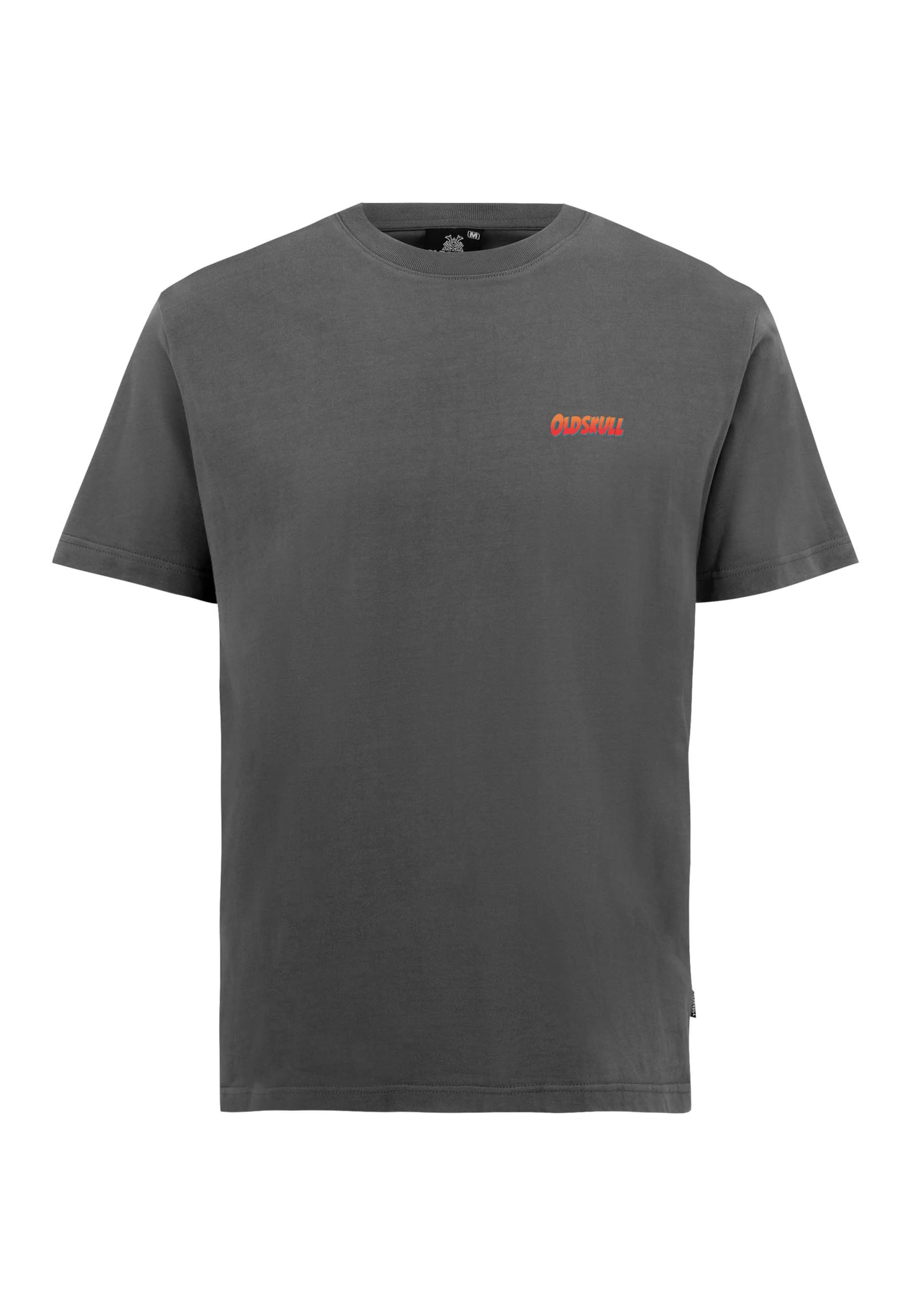 Oldskull Shirt 'Retro Pixel Lady' in Grey