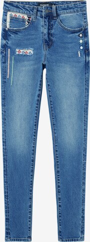 Coupe slim Jean Desigual en bleu : devant