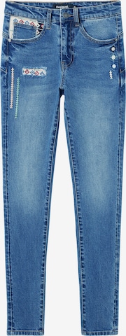 Coupe slim Jean Desigual en bleu : devant