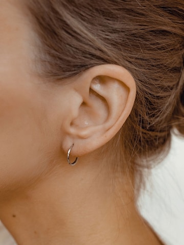 Hey Happiness Earrings 'Basis' in Silver: front