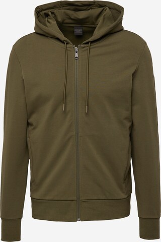 Hackett London Zip-Up Hoodie in Green: front