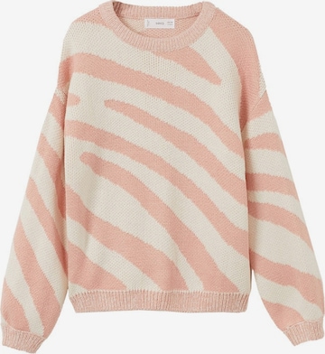 MANGO KIDS Sweater 'Zebra' in Pink: front
