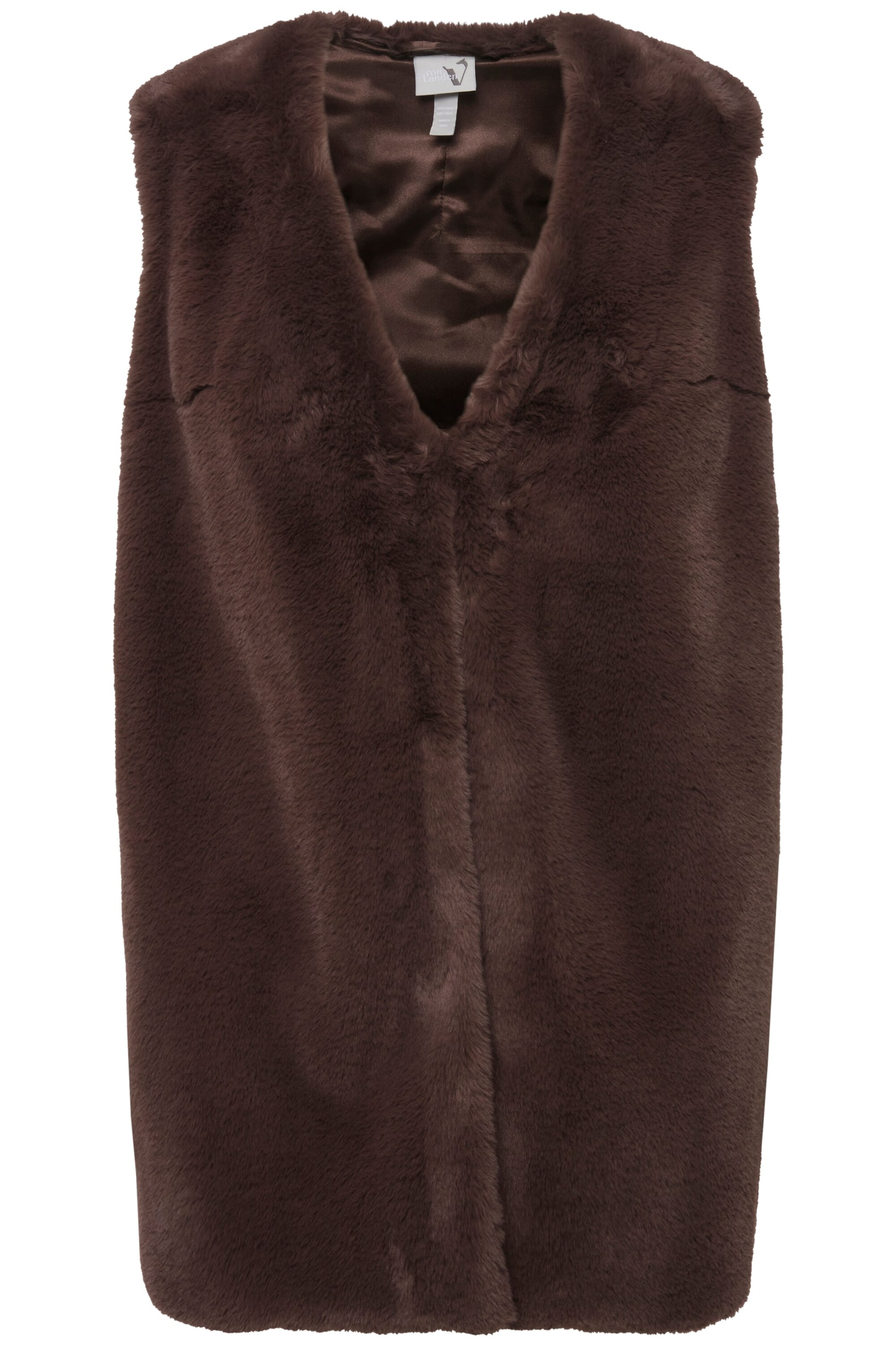 Ulla Popken Bodywarmer in Bruin: voorkant