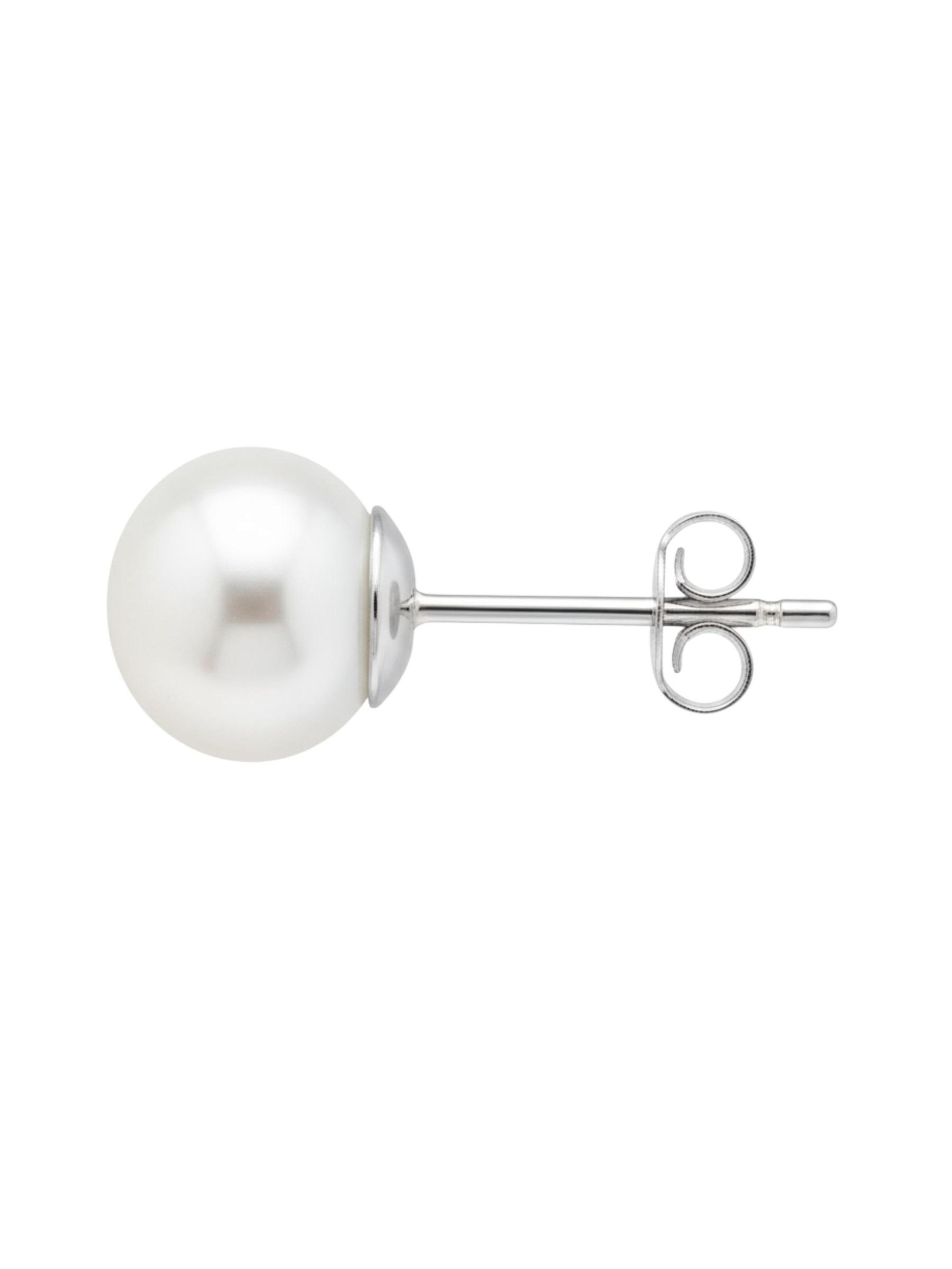 Boucles d'oreilles 'Ohrstecker aus Sterlingsilber mit Süßwasserperle 7 mm' Maxte en blanc