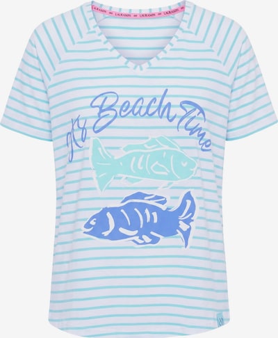 LAURASØN Shirt in hellblau / mint / weiß, Produktansicht