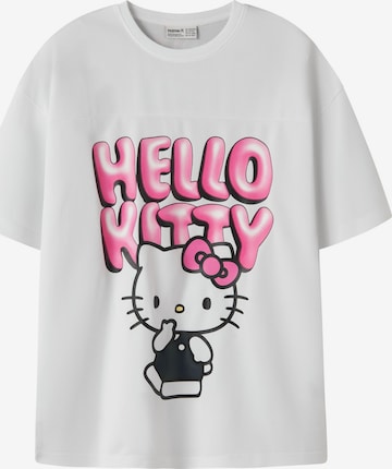 NAME IT - Camiseta 'NKFFoba Hello Kitty' en blanco: frente