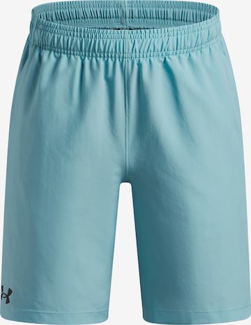 UNDER ARMOUR Workout Pants 'UA Woven' in Blue: front