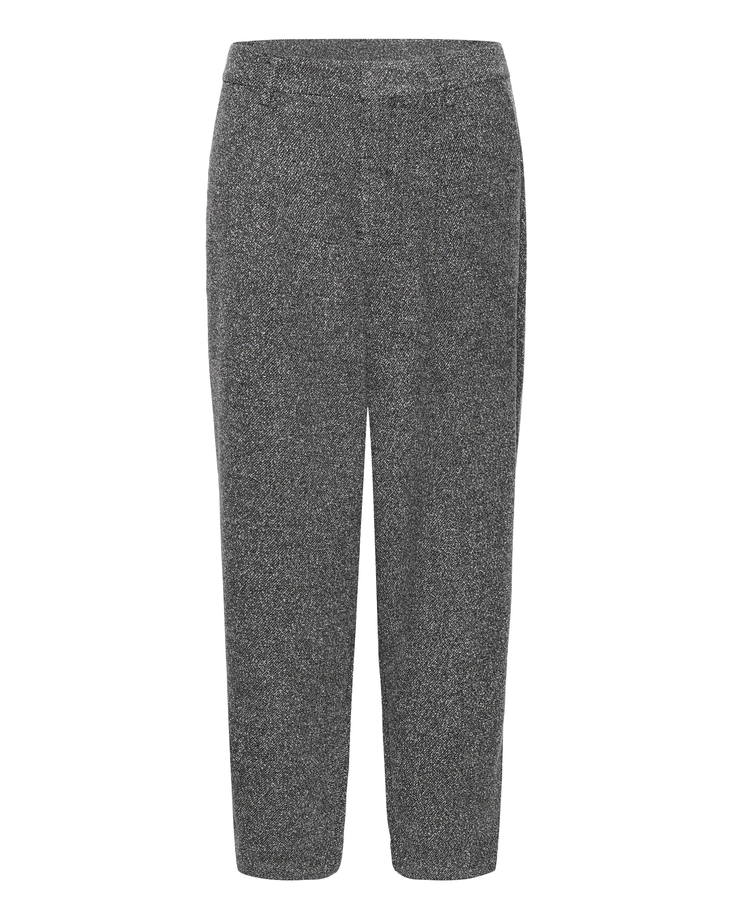 Kaffe regular Bukser med lægfolder 'KAAlba' i grå: forside