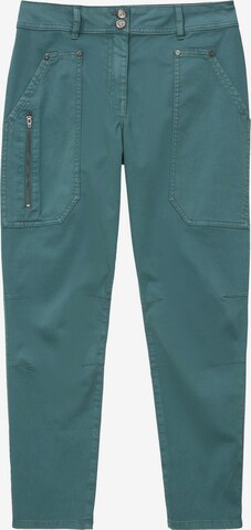 Coupe slim Pantalon TOM TAILOR en vert : devant