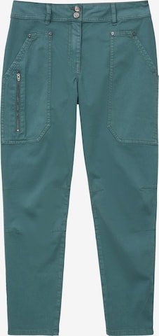 Coupe slim Pantalon TOM TAILOR en vert : devant