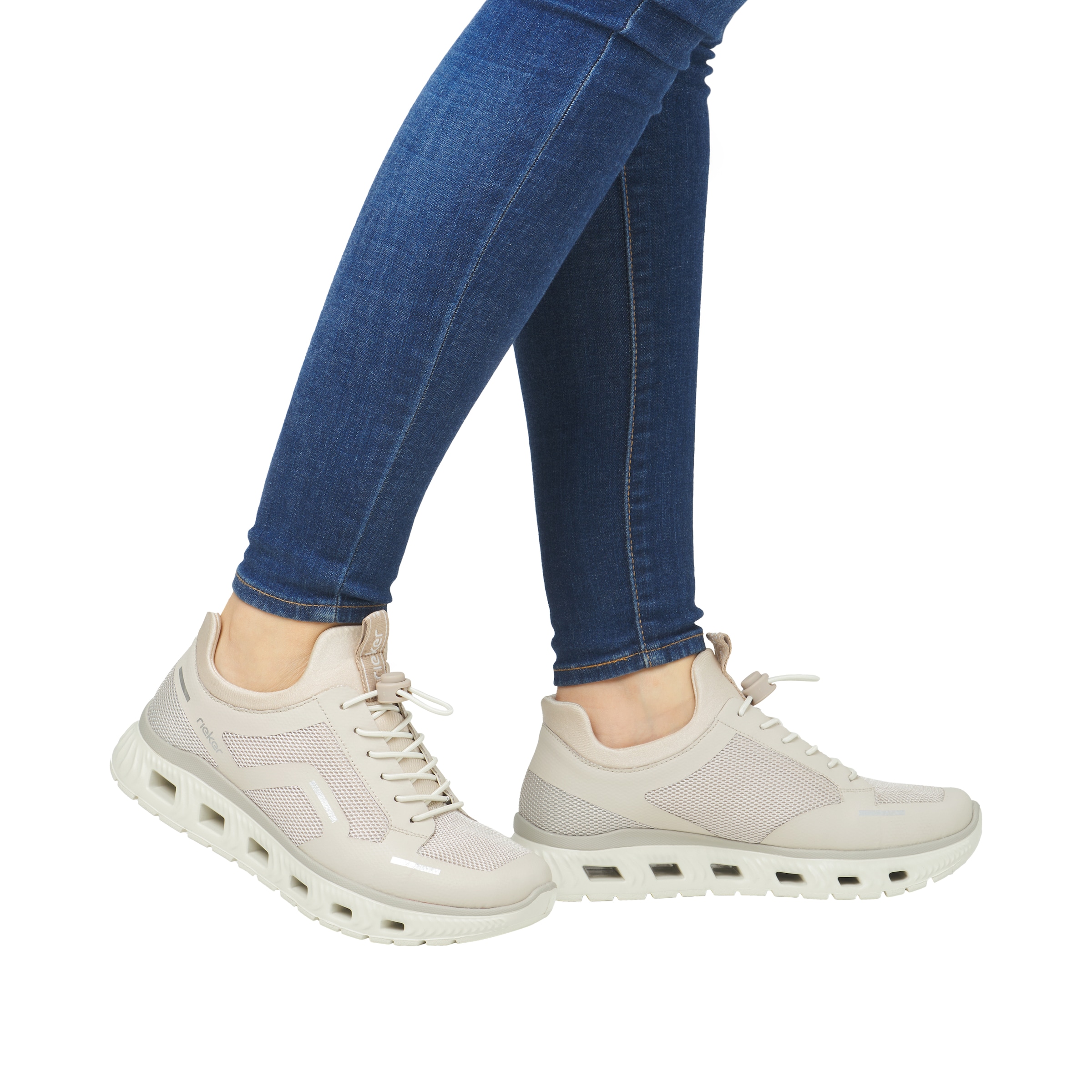 Chaussure de sport à lacets Rieker en beige