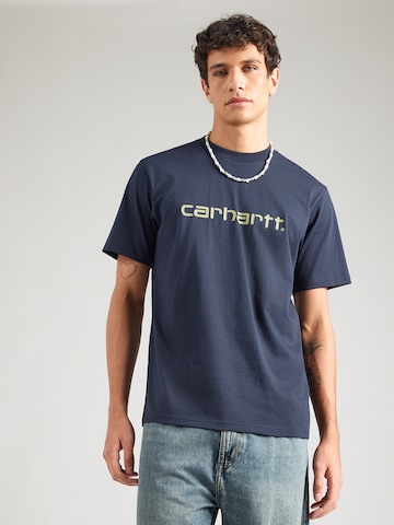 Carhartt WIP Póló 'Script' - kék: elől