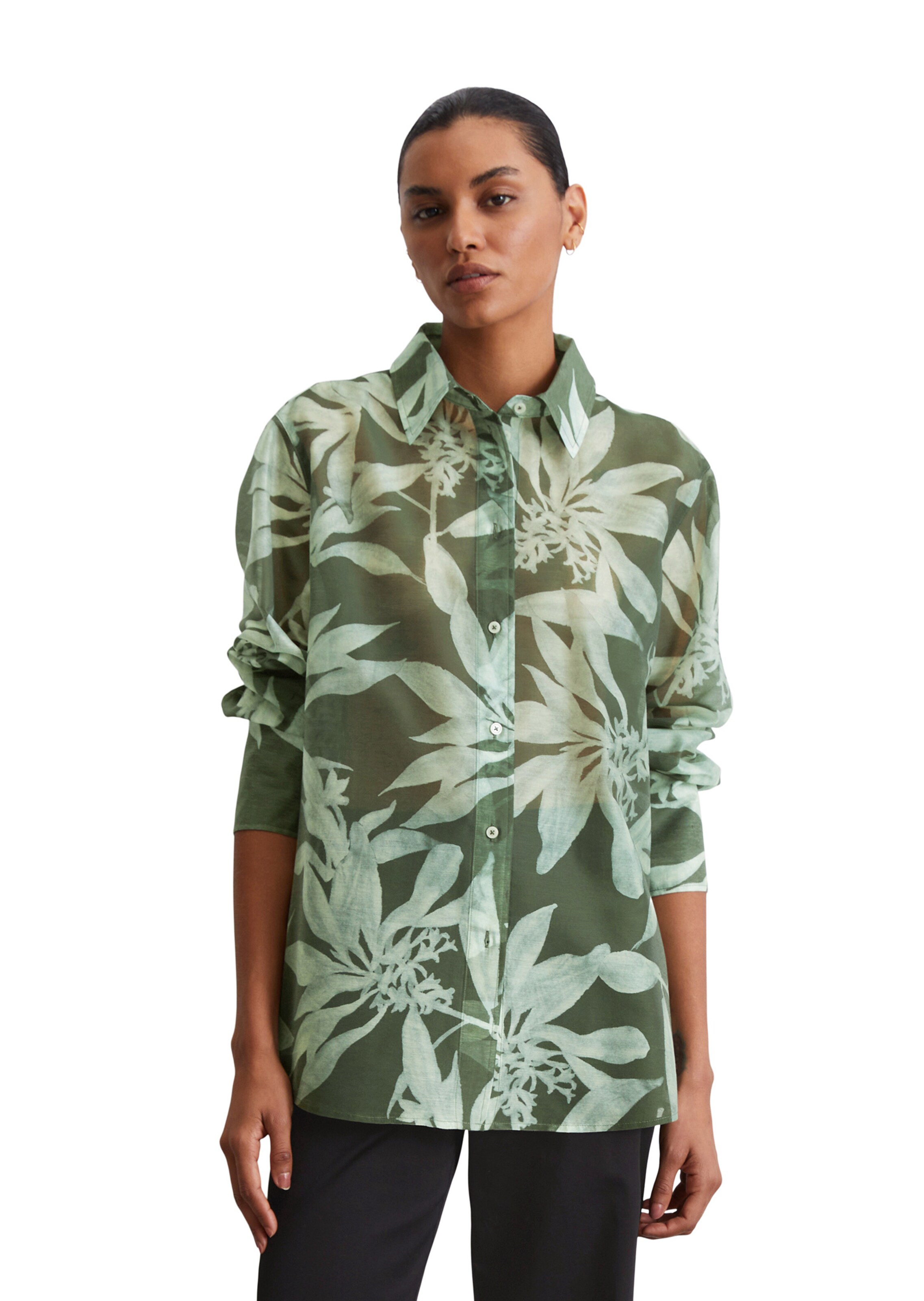 Marc O'Polo Bluse in Grün: Vorderseite