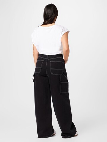 Cotton On Curve Wide Leg Jeans 'CARPENTER' in Schwarz