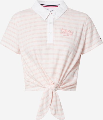 Tommy Jeans Tričko 'Summer Tie' – pink: přední strana