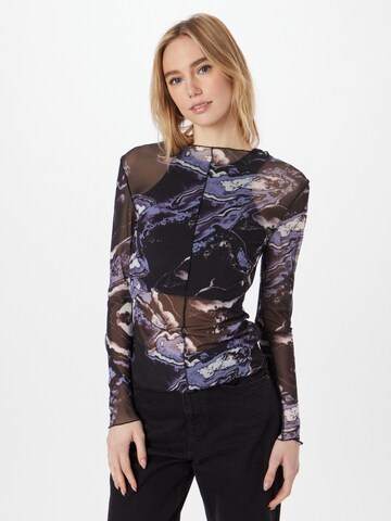 QS Shirt in Zwart: voorkant