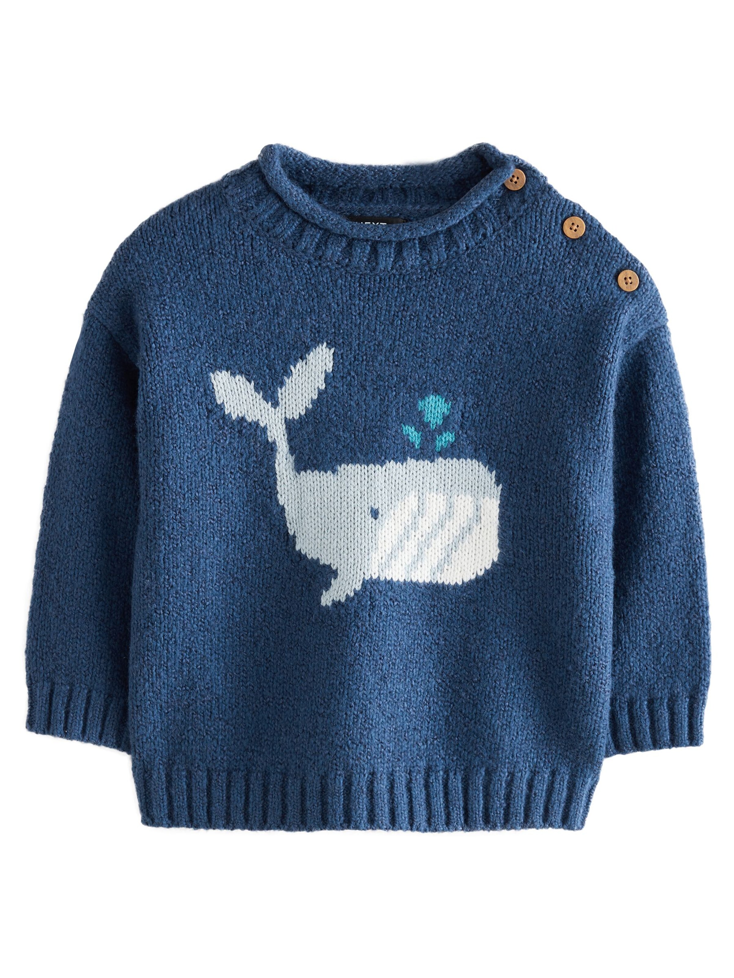 Next Pulover | modra barva: sprednja stran