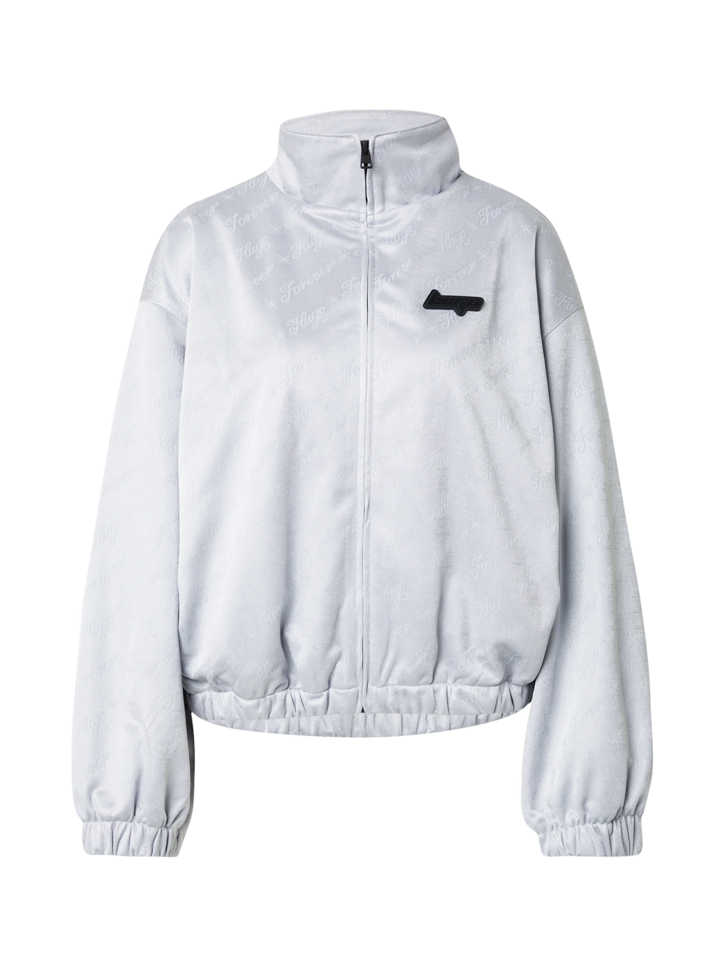 HUGO Tepláková bunda 'Dales_B' - Strieborná: predná strana